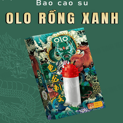 Bao cao su OLO Rồng Xanh đầu gai có bi mềm 1.5cm hộp 1 cái 382471
