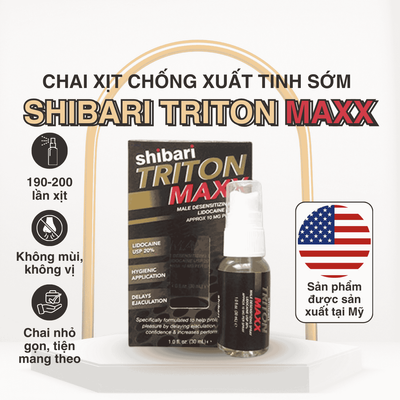 Chai xịt kéo dài thời gian lâu ra nam giới Shibari Triton Maxx Chính Hãng