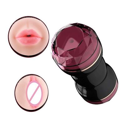 Cốc âm đạo  silicon 2 đầu có miệng âm đạo hậu môn