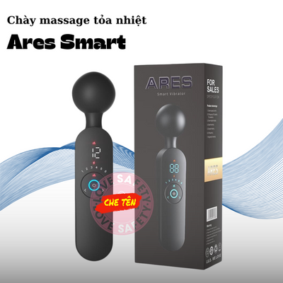 Chày Rung Massage 12 Chế Độ Rung Đa Năng Ares Smart Có Tỏa Nhiệt Chính Hãng - Đen 