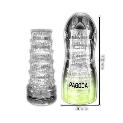 Cốc âm đạo trong suốt silicon giống âm đạo mềm dài 180mm