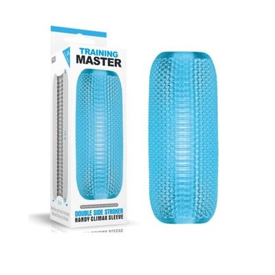 Cốc âm đạo silicon dẻo hai đầu dài 125mm màu xanh 