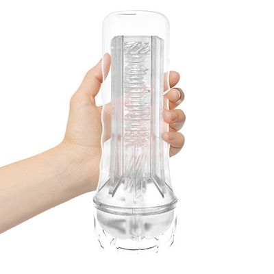 Cốc âm đạo silicon hình đèn pin màu trắng dài 215mm