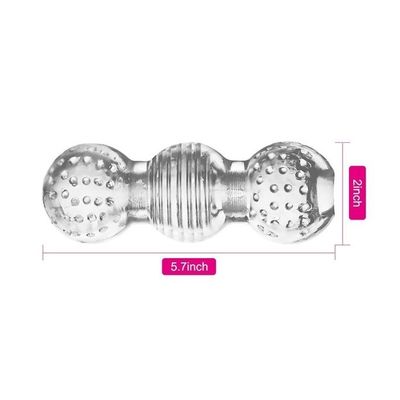 Cốc âm đạo giả silicon trong suốt có gai dài 15cm