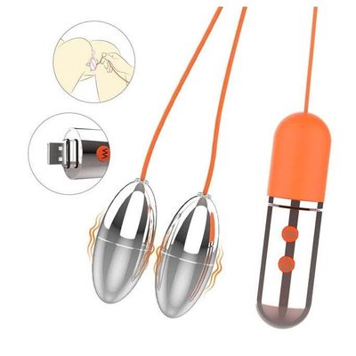 Trứng rung silicon 2 đầu có 9 tần số sạc điện chống nước