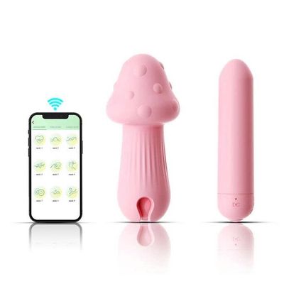 Trứng rung mini ngụy trang cây nấm hồng có 10 tần số