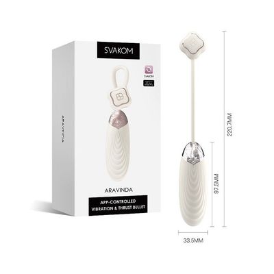 Trứng rung điều khiển từ xa bằng điện thoại màu trắng dài 22.7cm