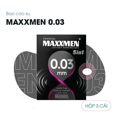 Bao Cao Su Maxxmen 5in1 Siêu Mỏng 0.03mm 3 cái