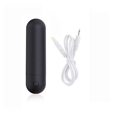 Trứng rung mini ngụy trang hình viên đạn màu đen dài 80mm