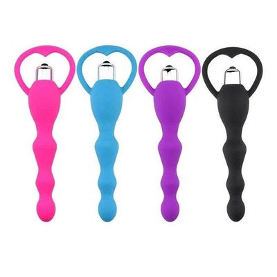 Máy rung hậu môn chuỗi 4 hạt silicon dài 17cm