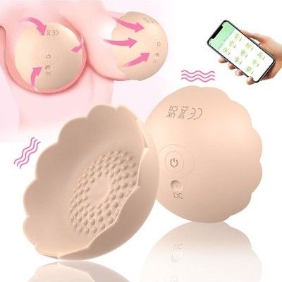 Máy rung núm vú bông hoa có 10 chế độ điều khiển qua APP