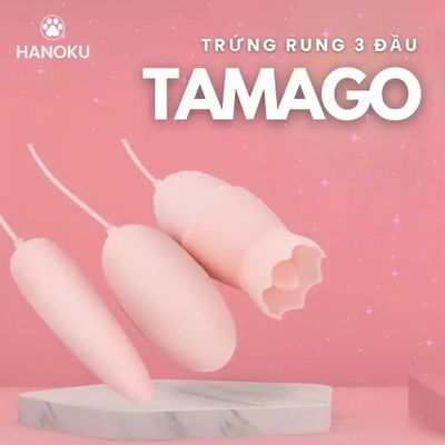 (Có video) Trứng rung 3 đầu kết hợp lưỡi Tamago 20 chế độ rung cực mạnh 