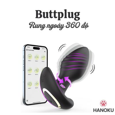 (Có video)Phích cắm hậu môn rung ngoáy 360 độ Maxi điều khiển qua APP 