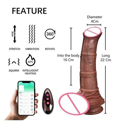 Dương vật giả có bìu và gân xanh dài 22cm điều khiển xa