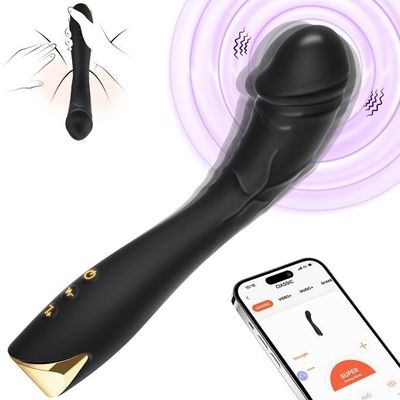 Máy rung 10 tần số đầu dương vật silicon dài 21cm