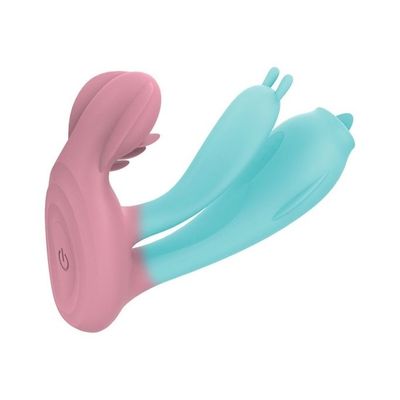 Máy rung 2 đầu mix kèm lưỡi rung bằng silicon dài 11cm