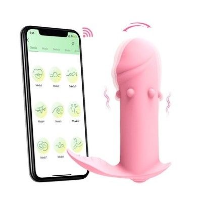 Máy rung có 10 chế độ hình dương vật silicon điều khiển APP