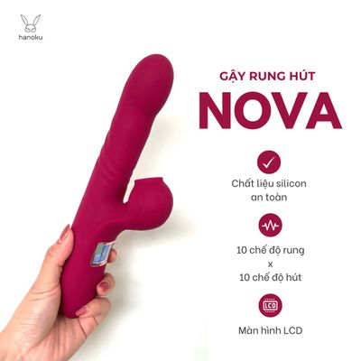 (Có video) Dương vật giả rung thục hút cao cấp Nova kích thích đa điểm