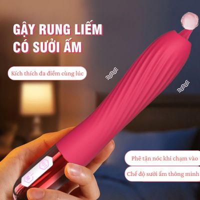 (Có video) Dương vật giả rung massage liếm có sưởi ấm Fox ver 1