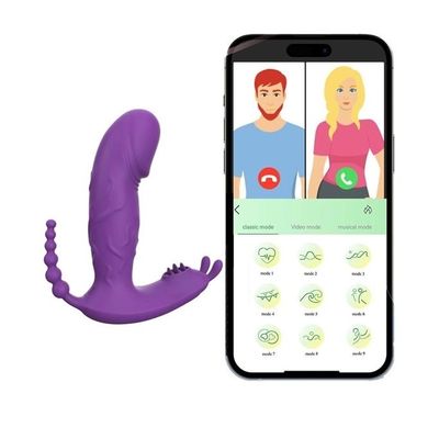 Dương vật giả rung silicon có lưỡi liếm điều khiển từ xa