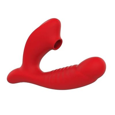 Dương vật giả silicon rung hút điều khiển từ xa dài 9cm