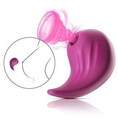 Máy rung mini silicon hút âm vật và núm vú dài 7.5cm