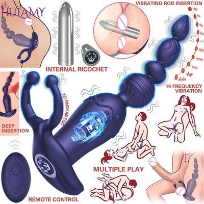 Anal beads có 10 tần số rung dùng sạc điều khiển mini xa