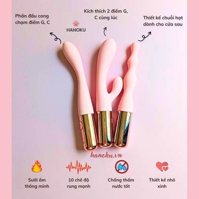 (Có video) Bộ sưu tập dương vật giả mini rung Galaku cao cấp