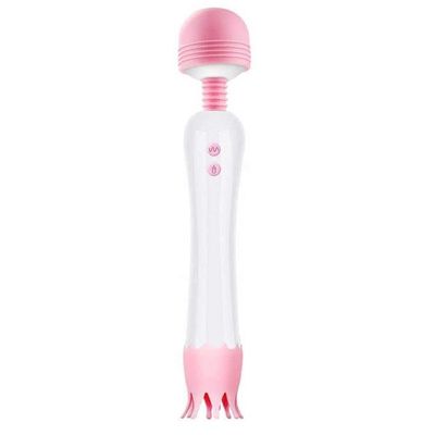 Chày rung đầu lưỡi vương miện silicon dài 17cm màu trắng