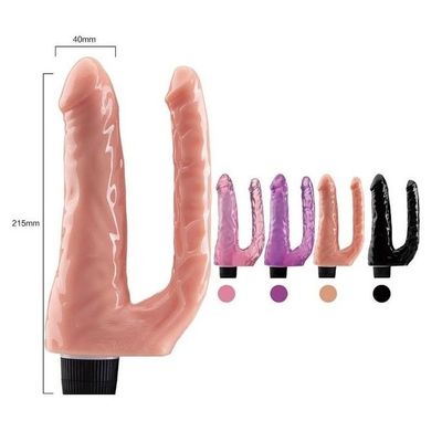 Dương vật giả 2 đầu cùng nhánh chất liệu silicon dài 21.5cm 393590