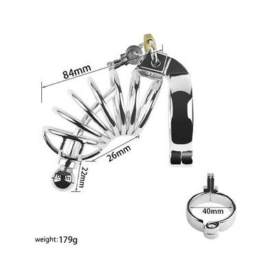 Khóa dương vật inox hình lò xo kèm chìa khóa với 3 size
