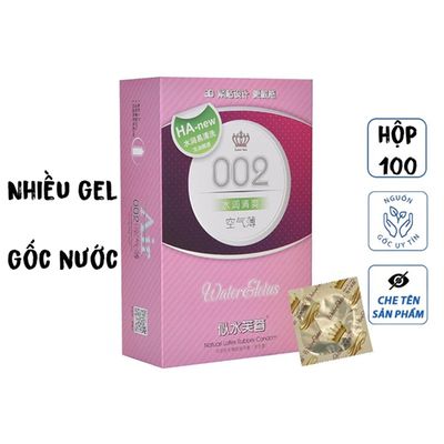 Bao cao su HA 002: Siêu mỏng, Bôi trơn – Hộp 100 cái