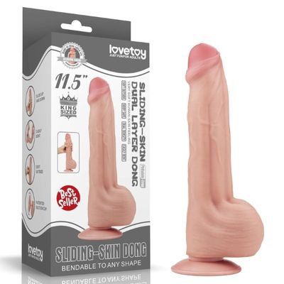 Dương vật giả gắn tường Lovetoy King Sized Dual Layer 11.5