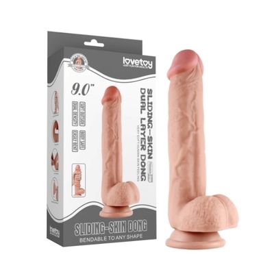 Dương vật giả gắn tường Lovetoy Sliding Skin Dong 9 to bự