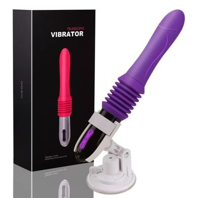 Dương vật giả Telescopic Vibrator có rung kèm đế hít