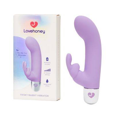 Dương vật giả Lovehoney Frisky có rung kèm nhánh tai thỏ
