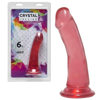 Dương vật giả Doc Johnson Crystal Jellies Slim Dong mềm mại