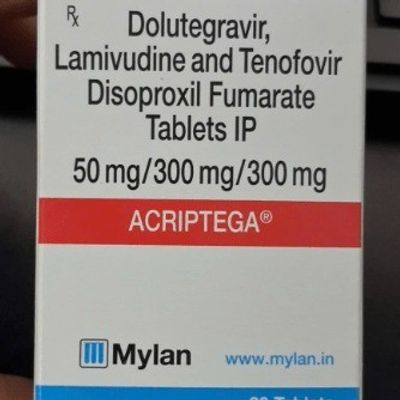 Viên uống Acriptega 50mg/300mg/300mg phòng ngừa HIV sau QHTD và ARV ức chế virut 30 Viên