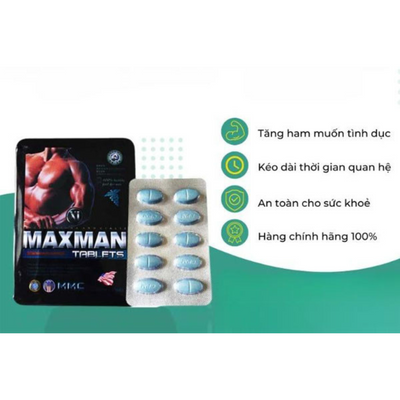MaxMan 3800mg – Viên Uống Tăng Cường Sinh Lý Nam Giới Vượt Trội