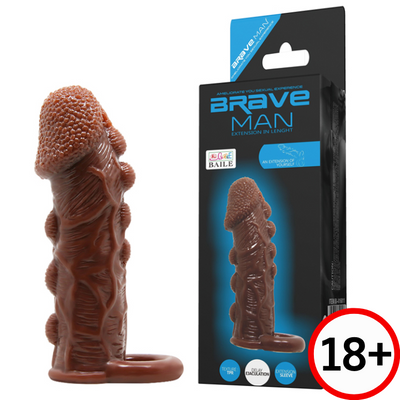 Bao Cao Su Đôn Dên Quai Đeo Da Nâu Brave Man