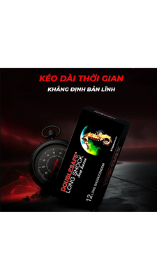 Bao cao su Cá Ngựa Double Safe LONG SHOCK - Hộp 12 cái