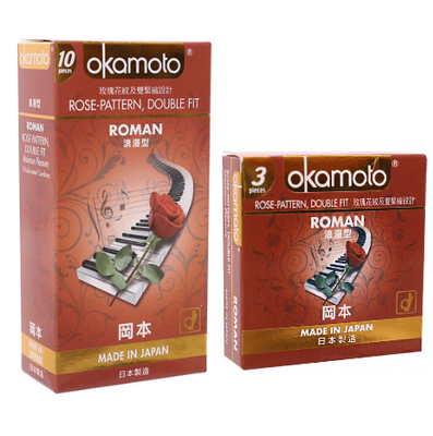 Bao Cao Su Gân Gai Vân Hoa Hồng Okamoto Roman Nhật Bản