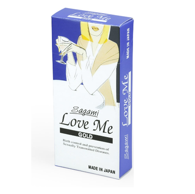 Bao Cao Su Mỏng Trơn Không Mùi Sagami Love Me Gold Nhật Bản H10