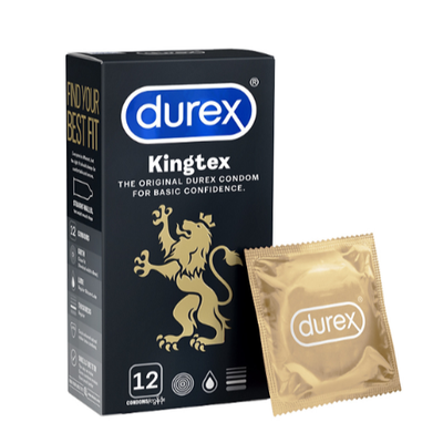 Bao Cao Su Durex Kingtex Size 49mm Mỏng Trơn Nhiều Gel