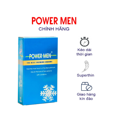 Bao Cao Su Siêu Mỏng Hương Bạc Hà Power Men 0.03 Invi
