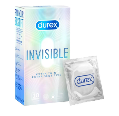 Bao Cao Su Durex Invisible Chính Hãng - Siêu Mỏng, Cảm Giác Như Không