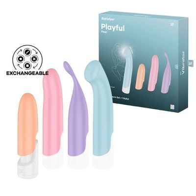 Máy rung massage kích thích nữ Satisfyer Playful Four có 4 đầu rung