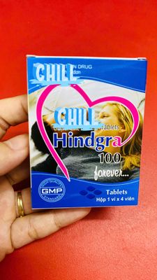 HIND 100 giúp tăng cường sinh lực, hỗ trợ cải thiện sinh lí nam giới hộp 4 viên