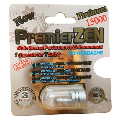 Viên Uống Phục Hồi Và Tăng Cường Sức Khỏe Sinh Lí Nam Giới PremiereZEN Platinum 1500mg Vỉ dùng thử 1 Viên  | CHE TÊN SẢN PHẨM