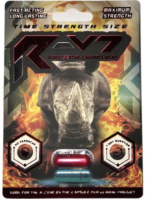 Bộ 2 Viên Uống Phục Hồi Và Tăng Cường Sức Khỏe Sinh Lí Nam Nữ Rhino R-V7 Vỉ dùng thử 2 Viên  | CHE TÊN SẢN PHẨM